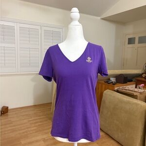 Ralph Lauren Purple V-Neck Short Sleeve Tee